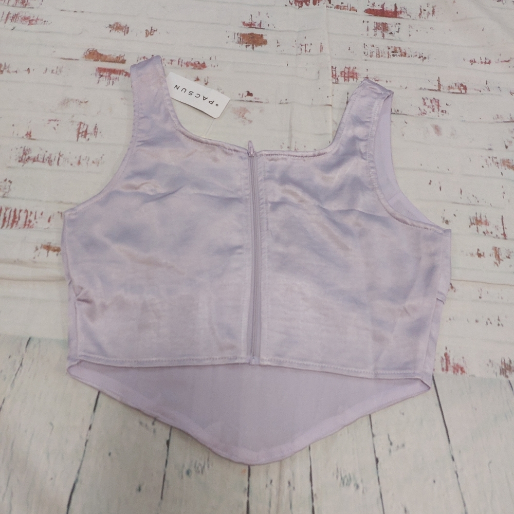 Pacsun ribbed corset crop top - Picture 2 of 4